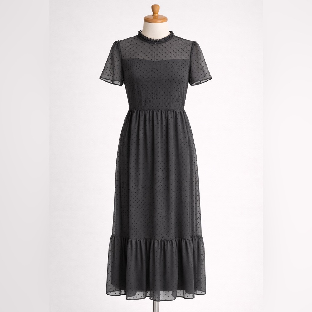 Swiss dot midi dress Zara